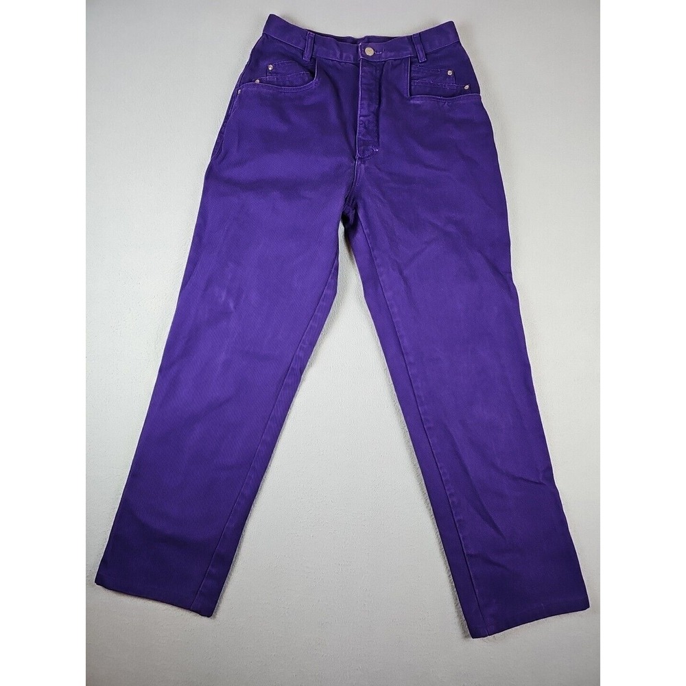 Roper Women's 13/14 28x29 Western Bareback Jeans Purple High Rise Mom Cowgirl - Picture 1 of 15